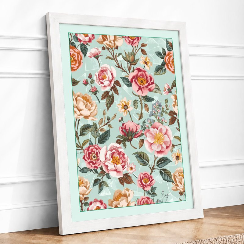 Floral Abundance Botanical - Print, A2 - 59.4 x 42.0 cm, White