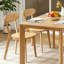 Ensemble de 2 chaises de cuisine en bois massif, chaises de salle à manger de style moderne pour le salon, couleur naturelle-129232565-129232566