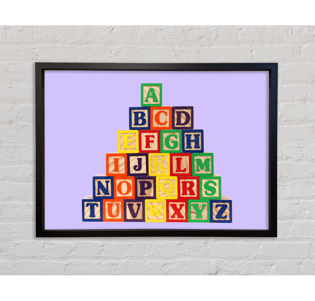 Alphabet Blocks Lilac - Einzelner Bilderrahmen Kunstdrucke auf Leinwand