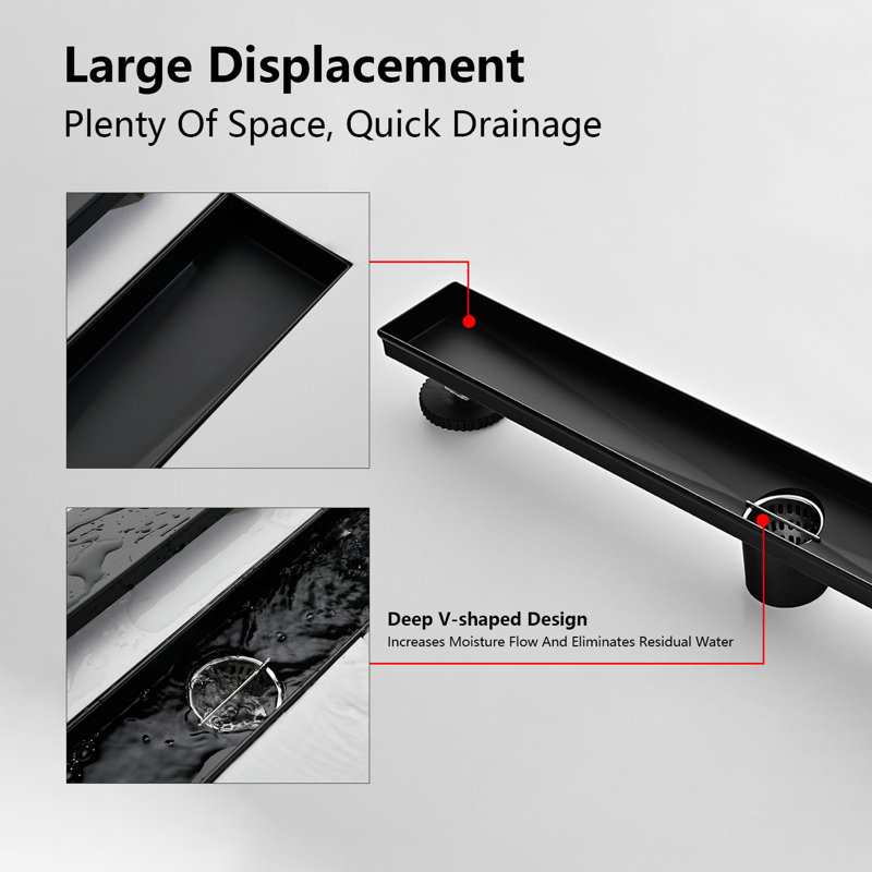 W Linear Grid, Matte Black, 2.87" H x 24"W x 2.75" D