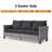 Willow Terrace Outdoor Furniture Set, 6-Piece Rattan Reception Sofa Chair Set, Weather Resistant Sofa Swinging Chair Set-259619984