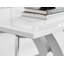 Marietta Chrome Metal & White High Gloss Dining Table Set - 4 Luxury Velvet Dining Chairs