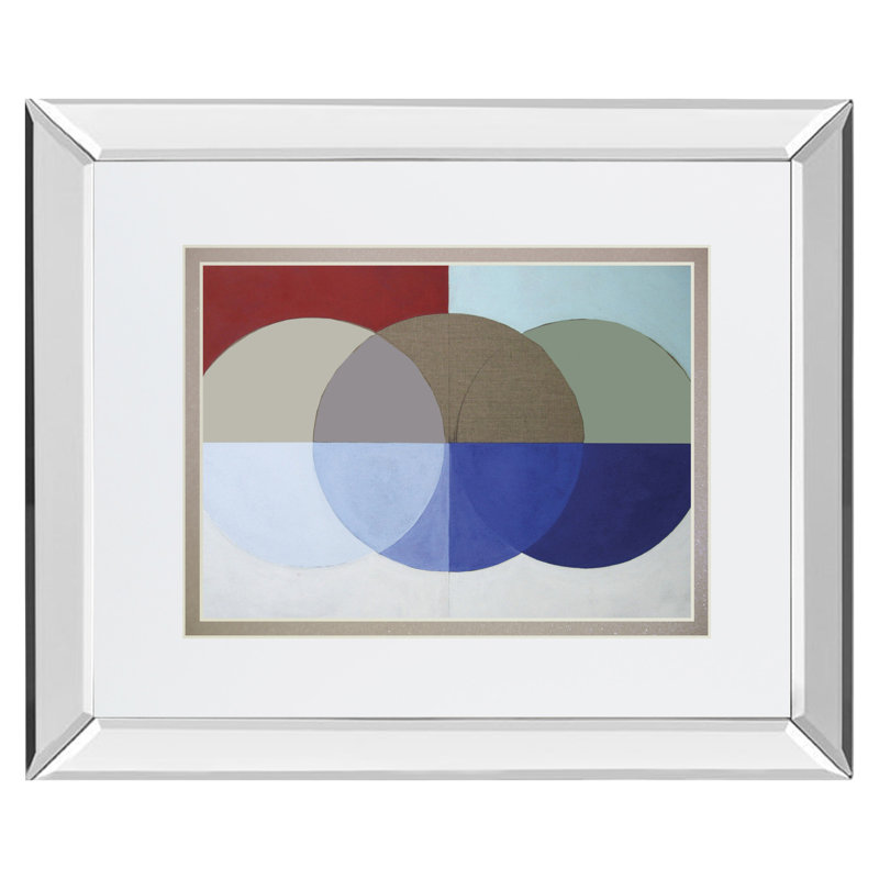 Intention III, art mural - 34 po x 40 po - Cadre en miroir
