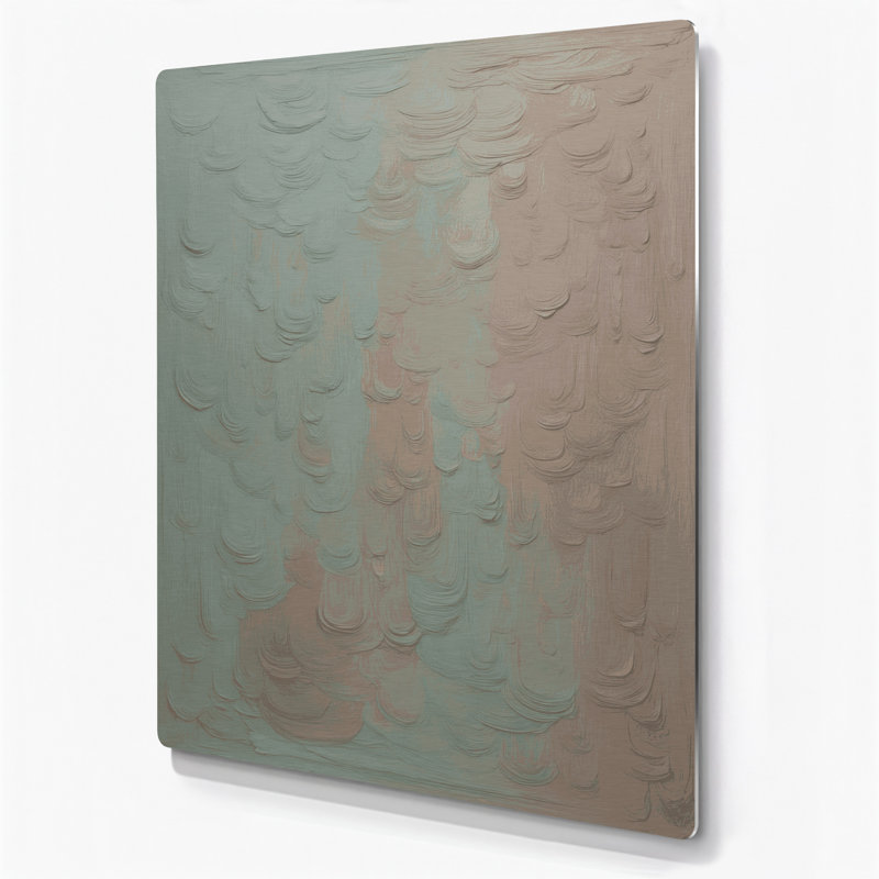 Abstrait couleur champ 24, art mural gris en métal, H 16 po x l 20 po