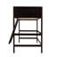 Lit mezzanine simple en bois massif avec échelle, finition espresso, lit mezzanine simple peu encombrant pour la chambre à coucher