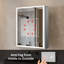 Armoire à pharmacie à miroir à fixation en surface avec désembueur à DEL l 24 po x H 28 po Mesa-123627148