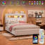 Structure de lit tapissier, lit de rangement avec DEL et station de charge-245005216
