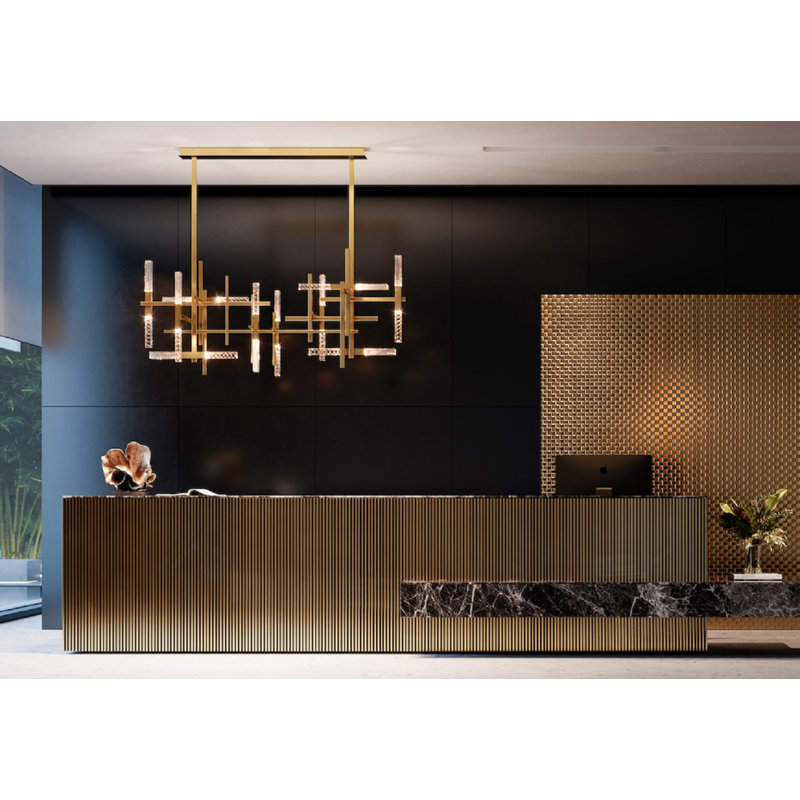 Mikado 20 - Light LED Chandelier, 37.4" H x 66.9" W x 23.6" D