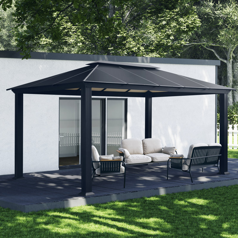 Pavillon de jardin en aluminium Santa Monica, 12 pi x 16 pi