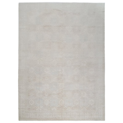 Ziegler Hand Knotted Lt.Blue /Ivory 12x16 Oversize Rug