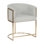 Skye Button Back Metal Frame Chair