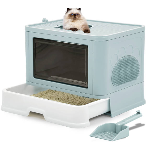 Tucker Murphy Pet™ Wide Entry Jumbo Foldable Cat Litter Box & Reviews ...