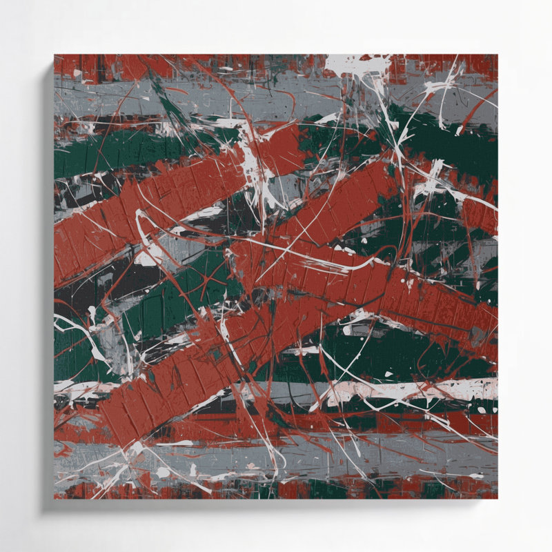Art mural sur toile Neo Expressionism 28, H 12 po x l 12 po