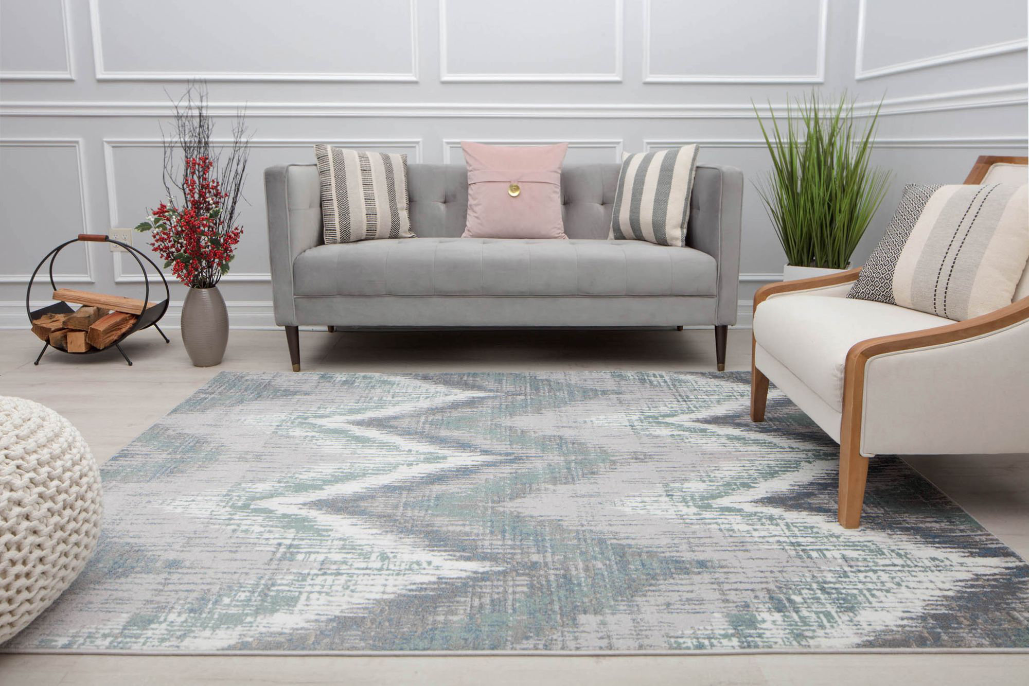 Dakota Fields Ivida Vintage Spring Mint Area Rug | Wayfair