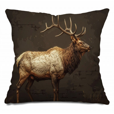 Regal elk Throw Pillow, Wildlife  Pillows