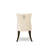 Denison Parson Dining Chairs - Button Tufted Nailhead Light Beige Polyester Fabric Upholstered Chairs, Set of 2, Mahogany-210702697