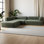 Ensemble de canapé modulaire en forme de L de 115 po avec éponge entièrement compressée à haute densité et chaise longue, ensemble de 3 pièces