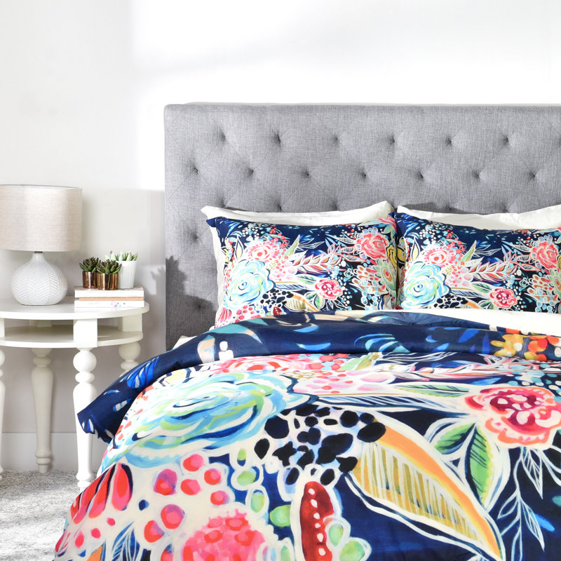 Ensemble de housse de couette Night Bloomers, Housse de couette simple / simple TG et 1 taie dé