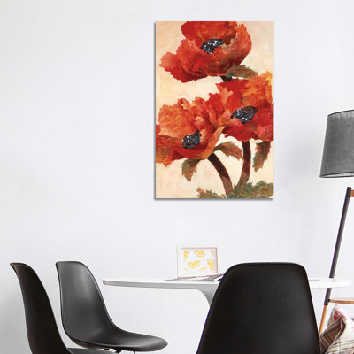 Poppies I 1 Piece Wrapped Canvas Painting