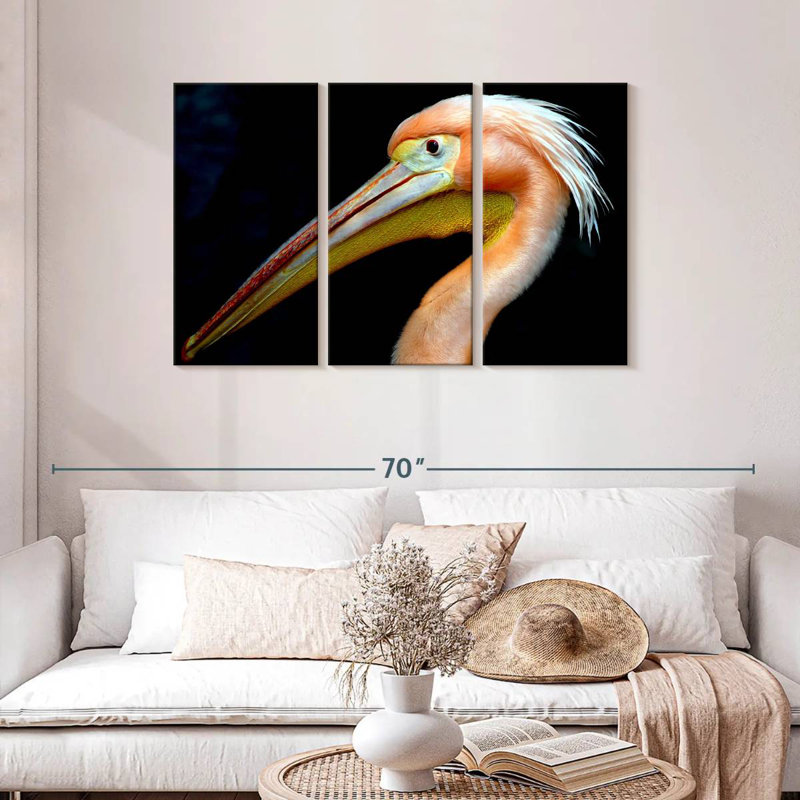 Brampt Peach Pelican Profile, 28" H x 45" W