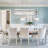 5-Light Chrome Crystal Rectangular Kitchen Island Chandelier
