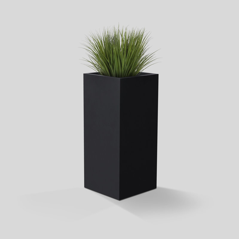 Heritage Planter Pot, Gray, 23.82" H x 10.63" W x 10.63" D