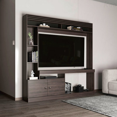 Entertainment Center, 2 Doors & 7 Shelves, 65" TV Capacity