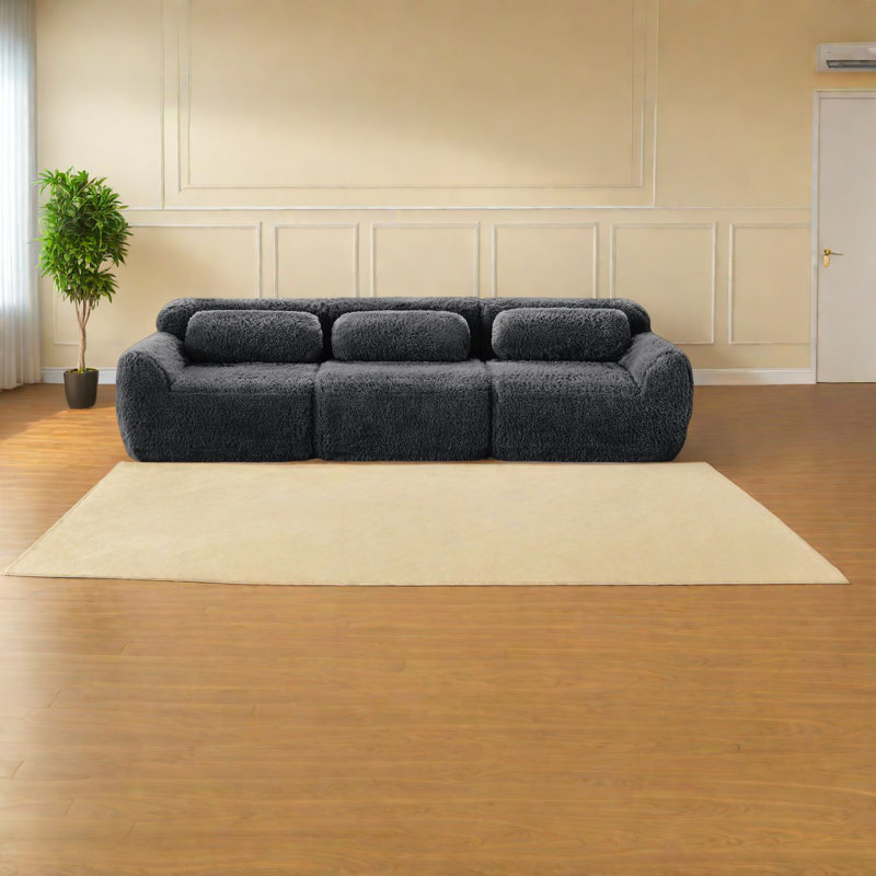 Canapé modulaire moelleux, modulaire moelleux, ergonomique avec repose-pieds pour cinéma maison