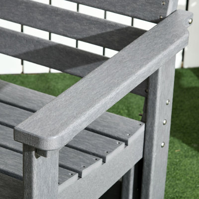 2 Outdoor Glider Bench, Patio Double Swing Rocking Chair , Gray, With Slatted Frame For Backyard Garden Porch Bench In