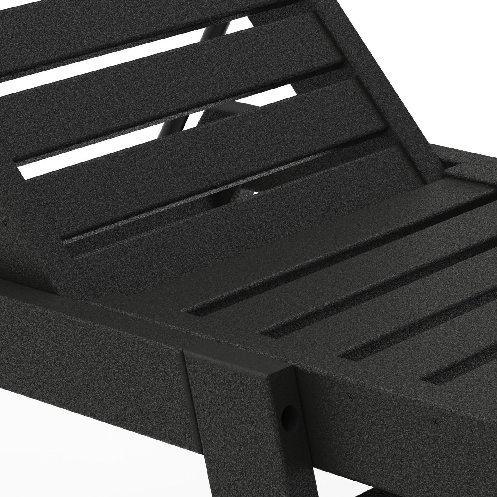 POLYWOOD® Captain 25" Patio Chaise Lounge, Black