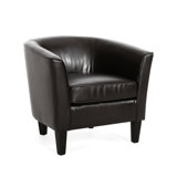 Jess Faux Leather Barrel Chair