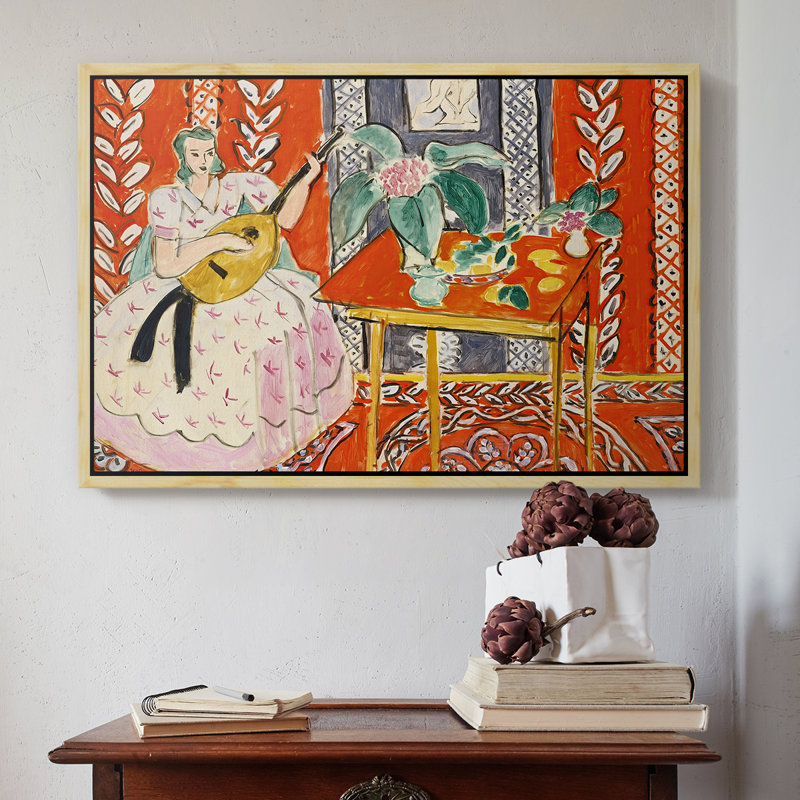 The Lute (Le Luth), 1943 - Henri Matisse, toile tendue avec châssis, 16 x 24, Naturel
