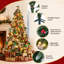 Lighted Artificial Fir Christmas Tree-1074111183