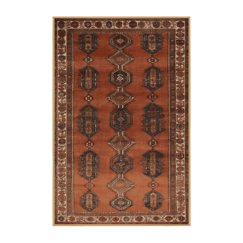 Tapis brun lavable à la machine, Rectangle 6 pi x 9 pi