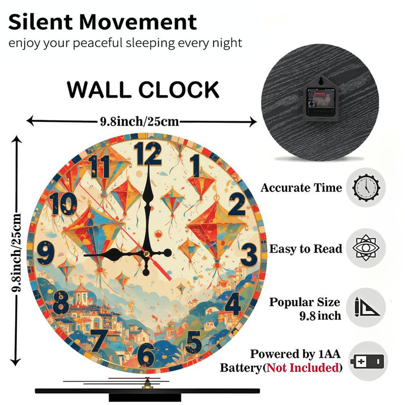 Horloge murale vintage cerf-volant