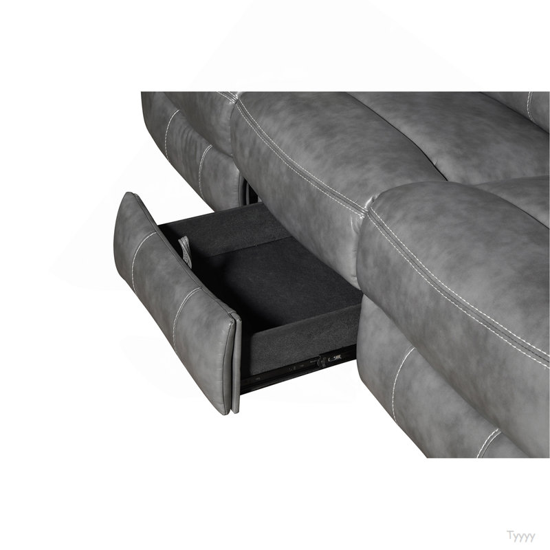 Masley Grey 3-Piece Reclining Living Room Set