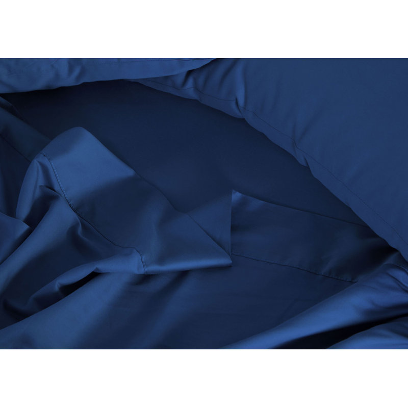 Gray Twin Cotton Solid Sheet Set