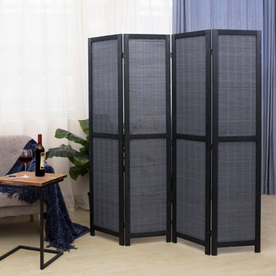 160Cm W x 175.3Cm H 4 - Panel Solid Wood Room Divider