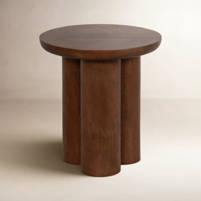 Faustine Modern Neutral Wooden End Table