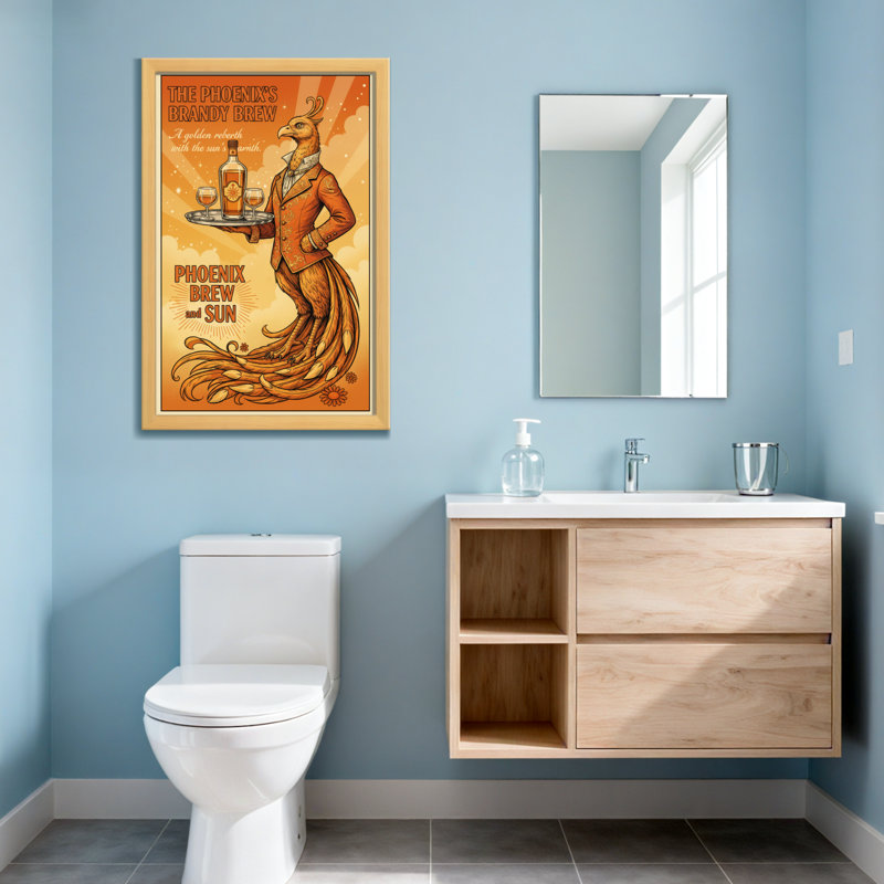 Aliments et boissons Phoenix Brandy Brew, H 30 po x l 20 po, Toile tendue, Ne s’applique pas