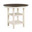 Ensemble de table de salle à manger 5 pièces avec tablettes intégrées et 4 chaises de hauteur comptoir
