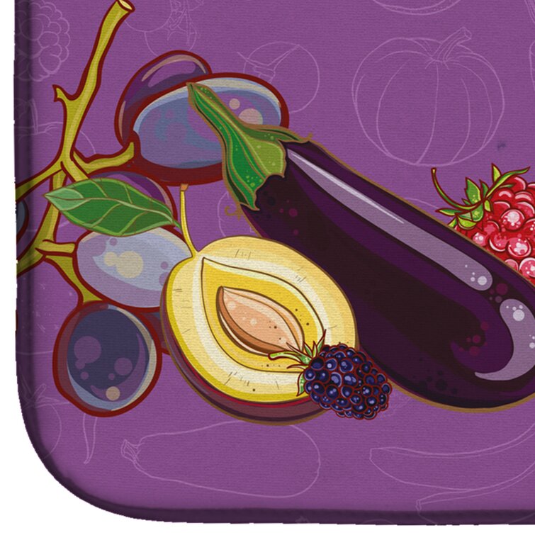 Caroline's Treasures Fruits and Vegetables in Red Dish Drying Mat