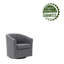 Fauteuil demi-tonneau pivotant en tissu Arleyne-1501514905