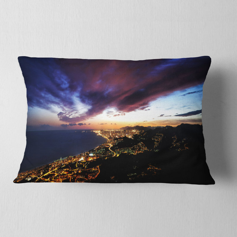 Coussin lombaire cityscape barcelone horizon