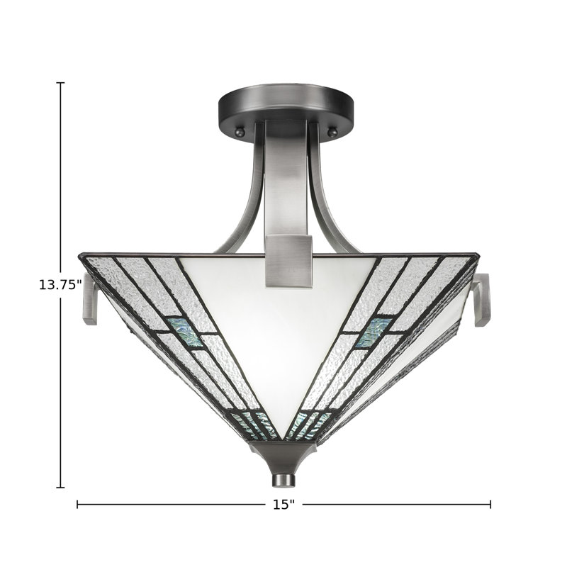 2 ampoules Apollo semi-encastrées en graphite avec verre carré 14 po