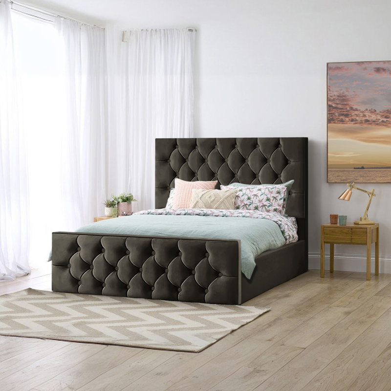 Daughtry Upholstered Ottoman Storage Bed, Single (3'), Asphalt