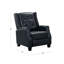 Fauteuil inclinable en cuir, bleu marine-188580320
