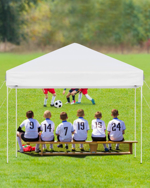 3x3m Pop Up Gazebo – Waterproof Canopy Tent with Carry Bag, Adjustable Height & Sandbags for Outdoor Events, White