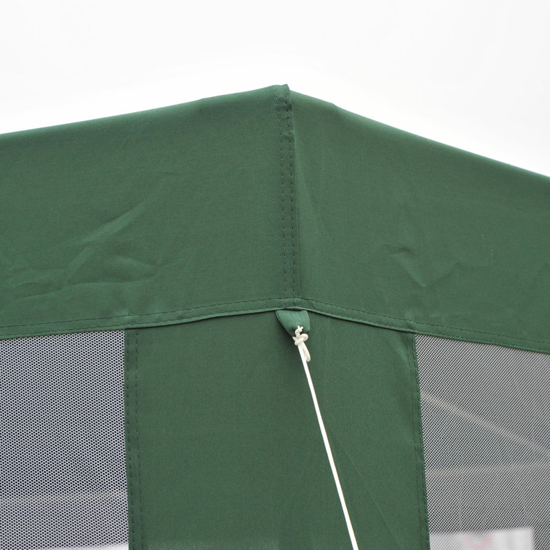 13 Ft. W x 13 Ft. D Steel Patio Gazebo, Green