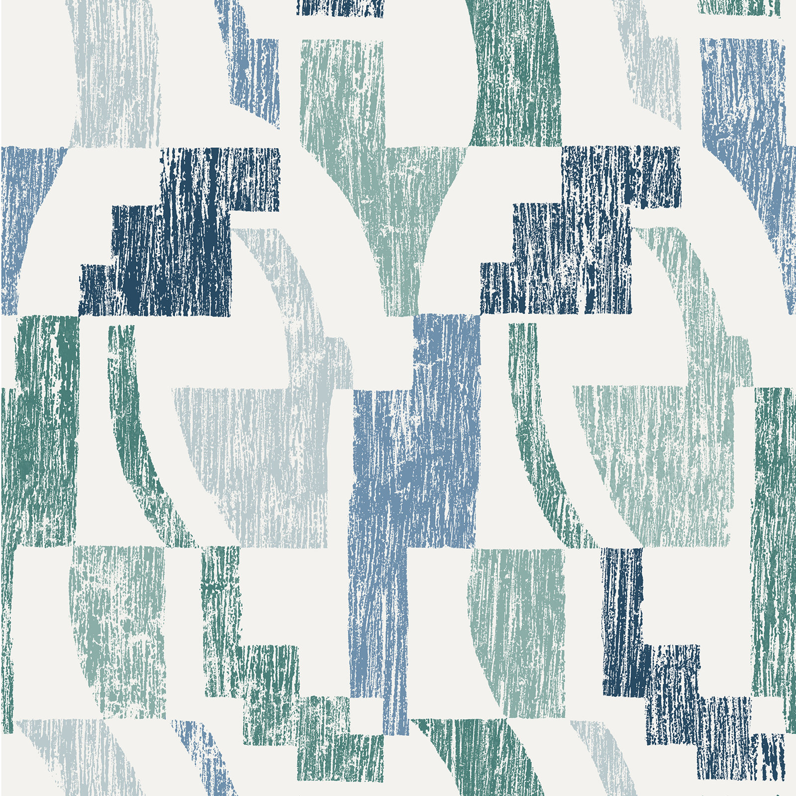 Sarda Modern Peel & Stick Geometric Wallpaper, Blue